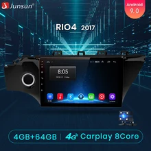 Junsun V1 pro 4G+ 64G CarPlay Android 9,0 DSP для KIA RIO 4 автомобильный Радио мультимедийный видео плеер навигация gps 2 din dvd