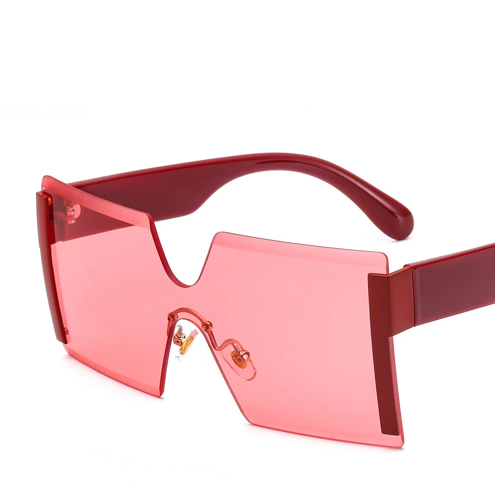 Солнцезащитные очки больших размеров с большой оправой, женские брендовые дизайнерские оправы, солнцезащитные очки, квадратные оттенки, винтажные модные градиентные прозрачные очки - Цвет линз: 5