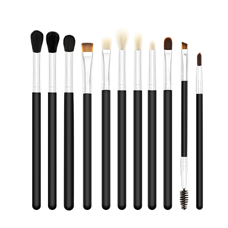 

Makeup Brushes Set Professional 11pcs Eye Makeup Brush Goat Hair Eye Shadow Blending Eyeliner Eyelash Eyebrow Brush For Makeup T