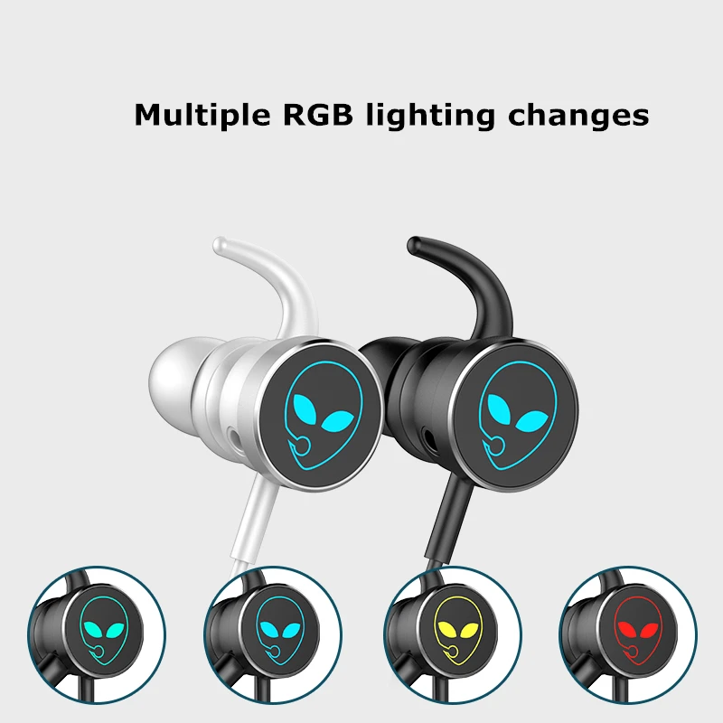 Professional gaming headset RGB breathing light Type C HIFI In Ear Earphone Monitor Headphones Wired Sport Mobile game Earbuds