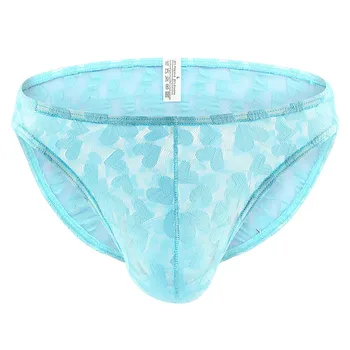 

Womail Printed Boxer Shorts Bulge Pouch Underpants Sexy Transparent Panties Men Lace Panties For Mens 6PC Gay Lingerie 2020