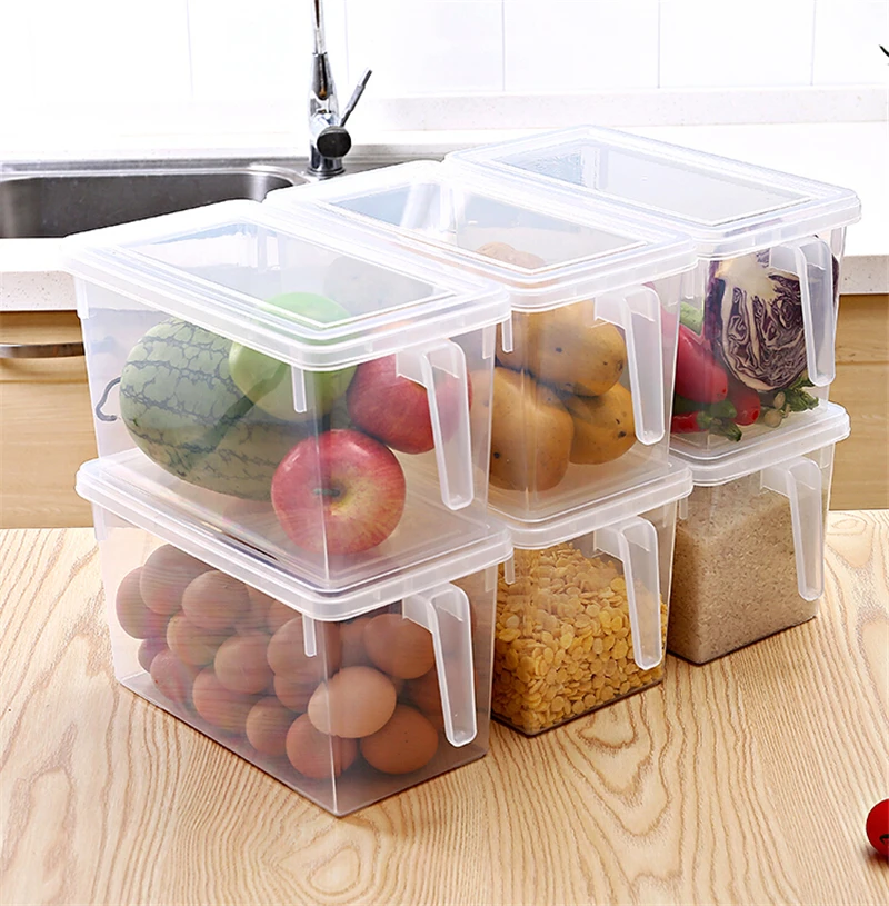 

Storage Box Food Sealed Family Organizer Food Container Refrigerator Storage Box Transparent Storage Baskets Storage Bins Garden