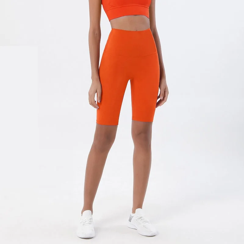 Sexy Sports Yoga Shorts Tights High Waist Fitness Bicycle Running Pants High Waist Peach Hip Soft And Comfortable Gym Clothing