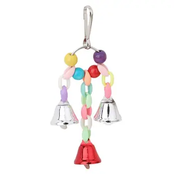 

Bird Parrot Toys, Hanging Swing Chewing Perches with Bells Parrot Finch 5Pcs C63B