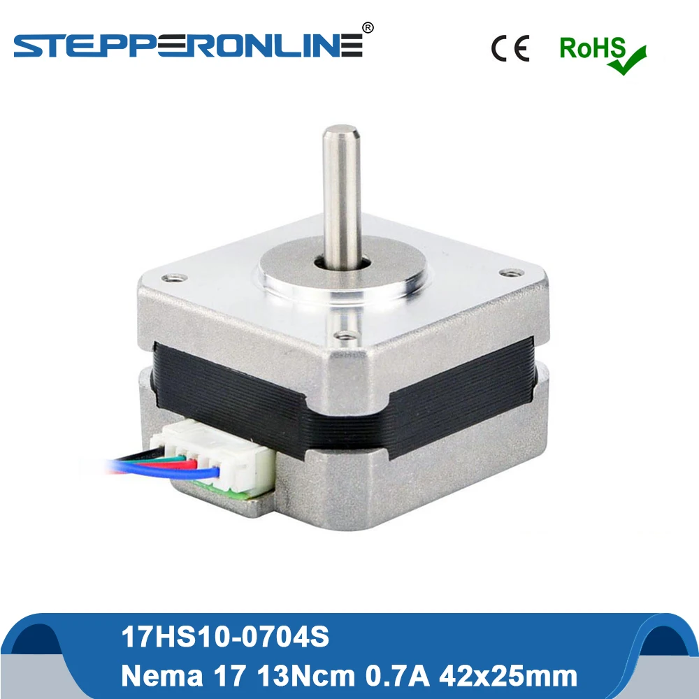 

Nema 17 Stepper Motor 25mm 42 Motor Nema17 Stepping Motor 0.7A 13Ncm 4-lead for Extruder 3D Printer/ DIY CNC Robot