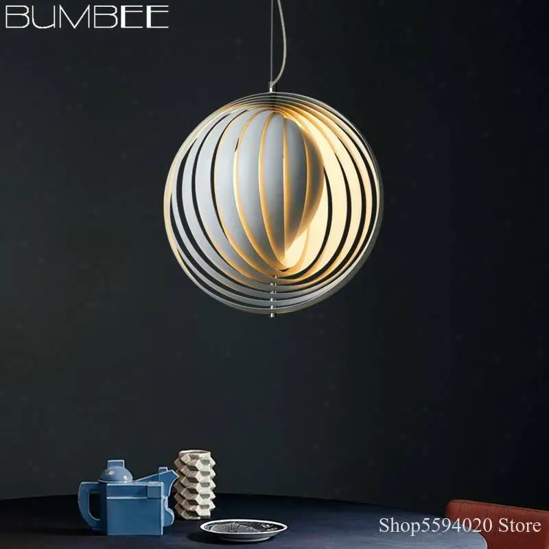 Скандинавский дизайнерский деревенский лунный подвесной светильник для