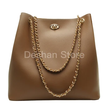 

Female Elegant Casual Big Tote bag 2019 Fashion New Quality PU Leather Women's Designer Handbag Chain Shoulder Messenger
