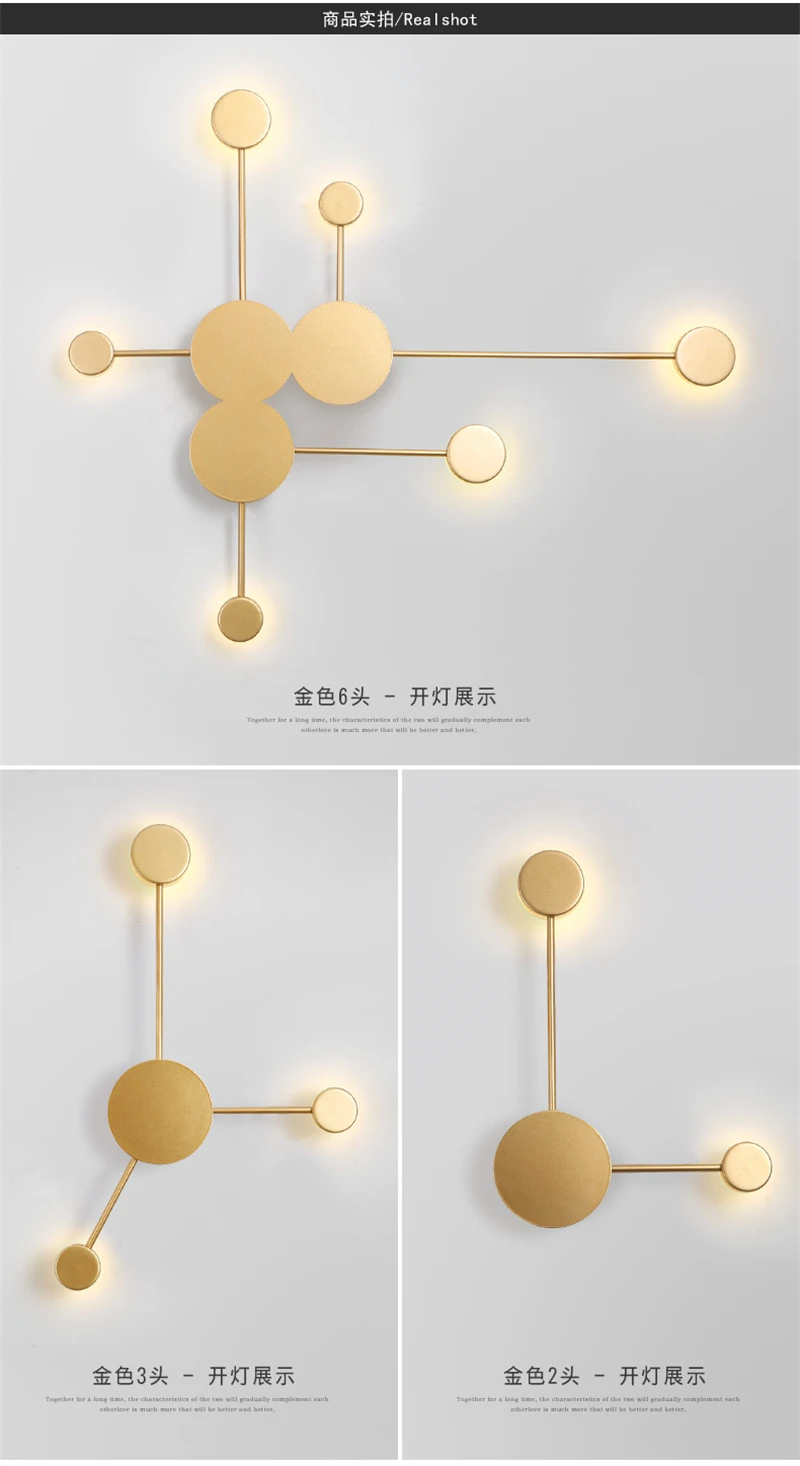 Lâmpada de Parede Espelho do Banheiro Iluminação do Corredor Nordic Simples Moderna Sala Estar Decoração Eclipse Luz Parede Quarto Lâmpadas Luminárias 15 Nordic simples lâmpada de parede moderna sala