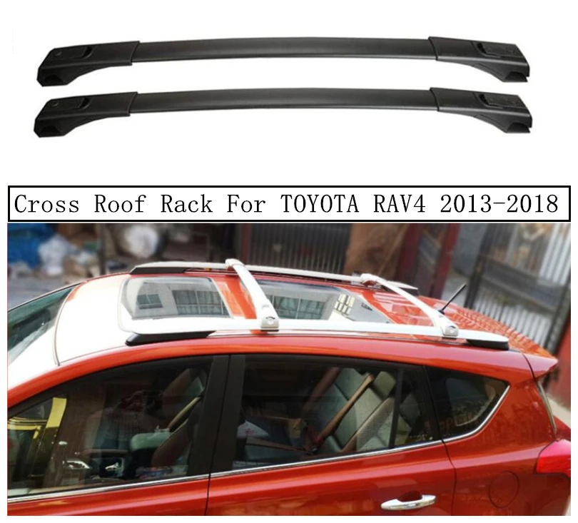 Поперечный багажник на крышу для TOYOTA RAV4 RAV 4 2013 2018 рельсы из алюминиевого сплава