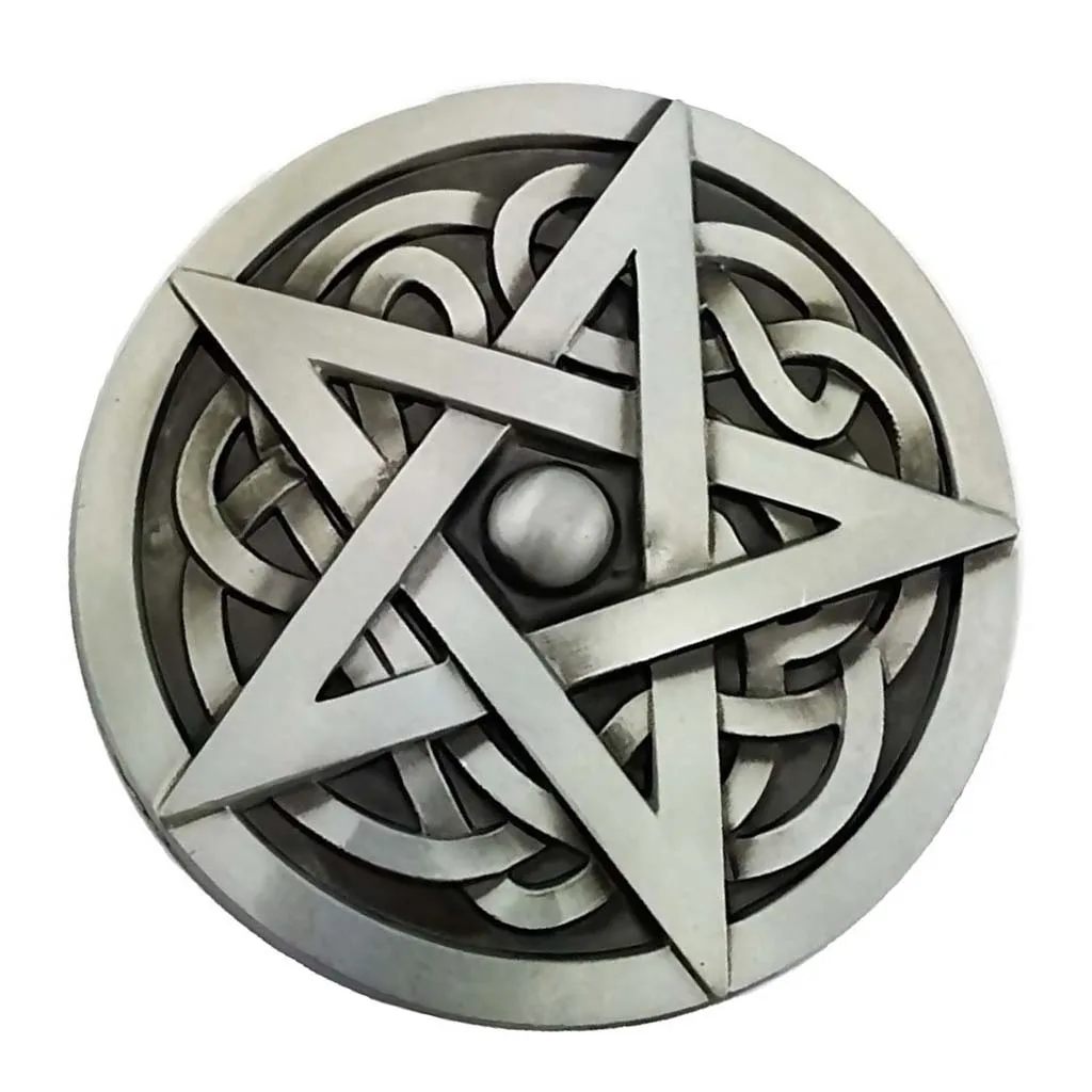 Zinc Alloy Belt Buckle Novelty Western Hexagram Fashion Clothing Jeans Jewelry for Boys Mens