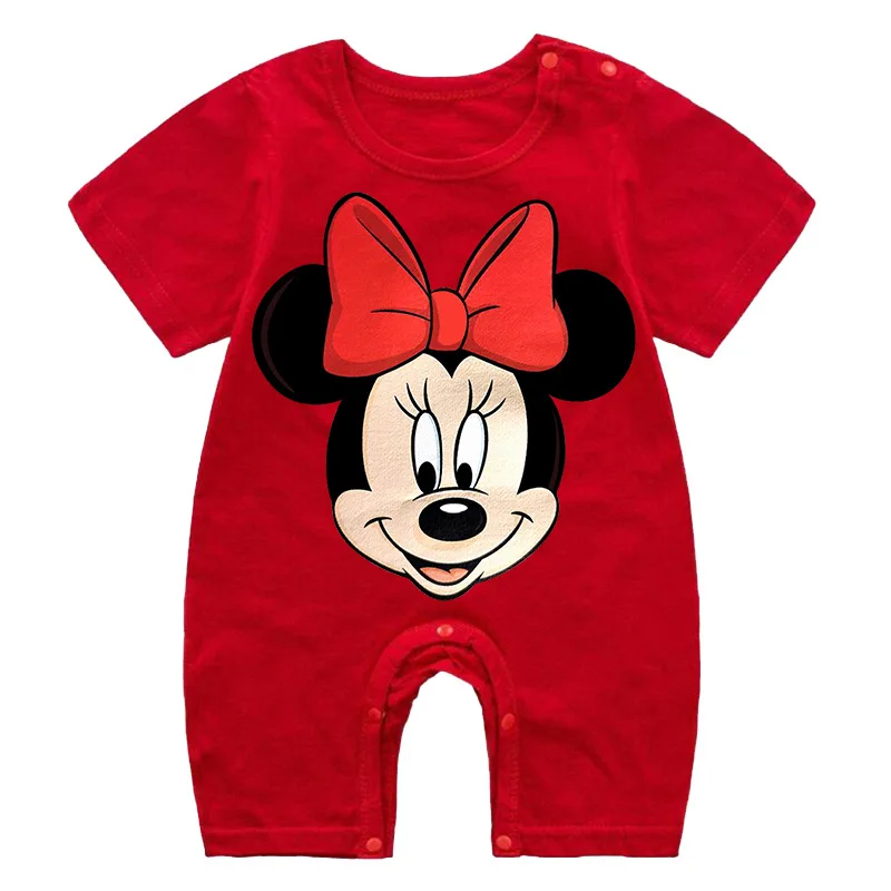 Summer Newborn Baby Romper Cartoon Mickey Minnie Print Baby Boy Girl Jumpsuit Roupas Bebes Infant Clothes Toddler Pajamas Outfit best Baby Bodysuits Baby Rompers