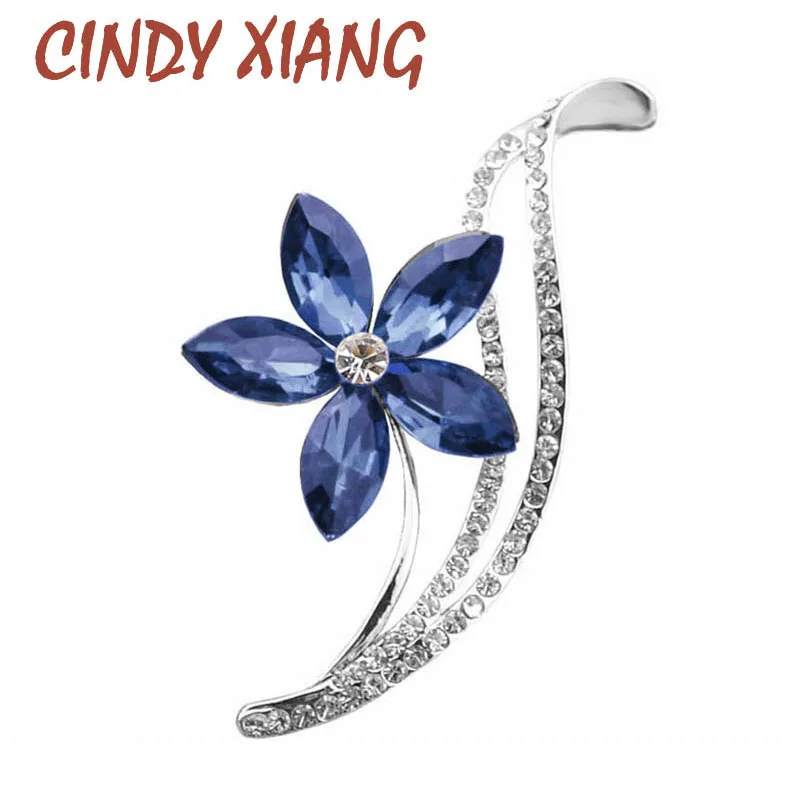 Женские броши в виде цветка CINDY XIANG стразы простой дизайн Модная бижутерия