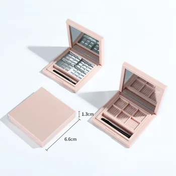 

Empty Pallete for Lipstick Empty Powder Makeup Palette Case for Eyeshadow Blusher Lipstick Cosmetic DIY Pallete, 6 Grids Pink