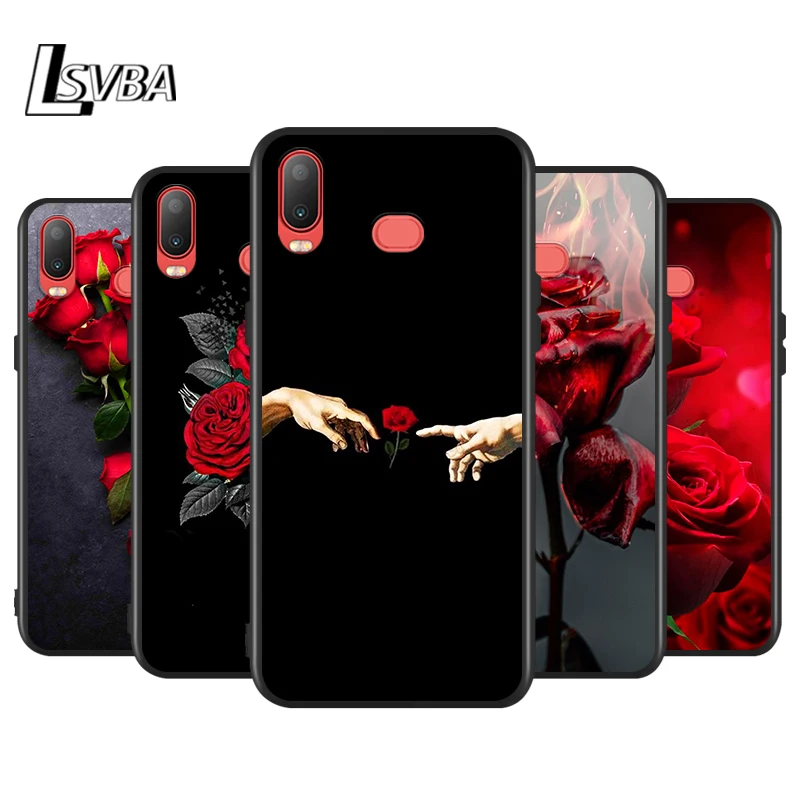 Силиконовый чехол с красивыми красными розами для Samsung Galaxy A9 A8 Star A7 A6 A5 A3 Plus 2018 2017