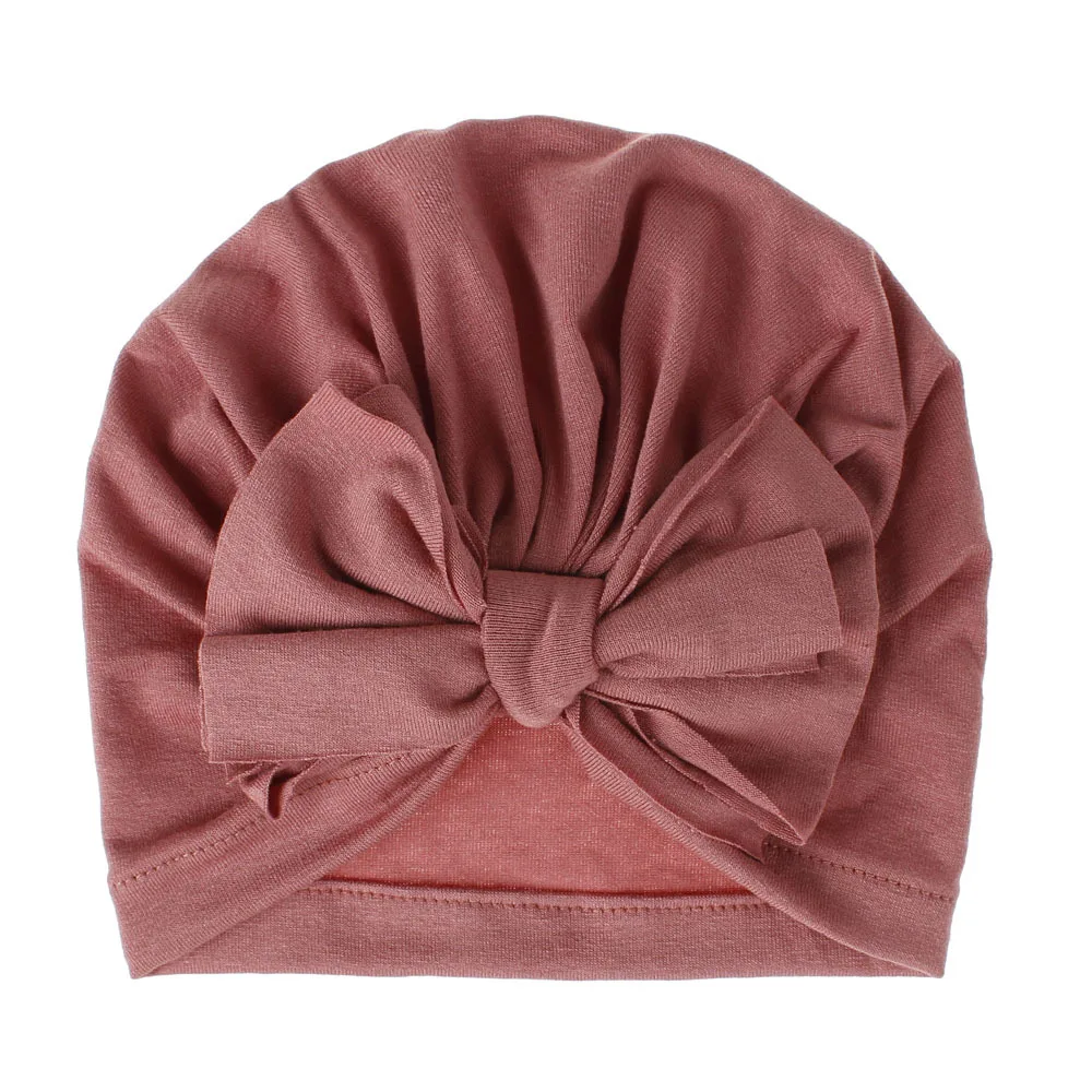 Chapeau Nouveau-né Mignon DRESHOW Lot 5 Bonnets Turban Bébé - Chapeaux Nœud Papillon 3-12 Mois - Multicolor Bonnet Naissance Fille