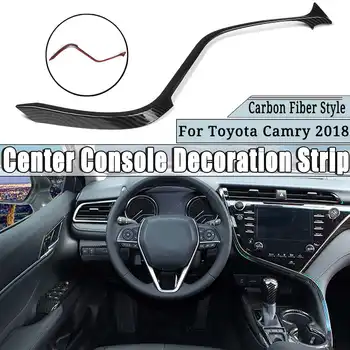 

Carbon Fiber Style Center Console Decoration ABS Strip Interior Console Display Molding Trim for Toyota Camry 2018