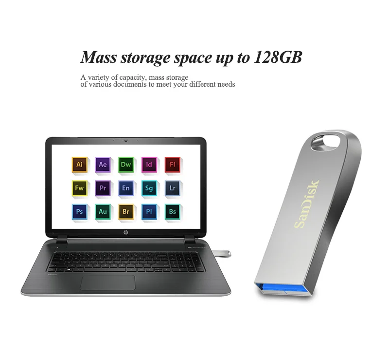 SanDisk USB 3,1 USB флэш-накопитель CZ74, Флешка Max 150 МБ/с./с, 128 ГБ, 64 ГБ, 32 ГБ, 16 Гб, поддержка, официальное подтверждение