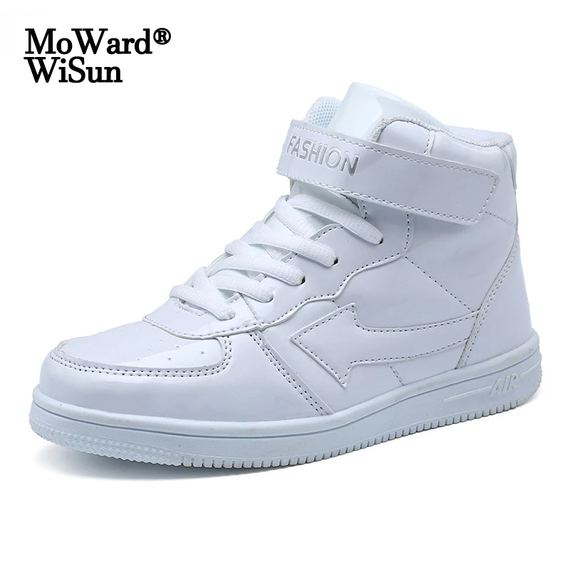 Size 31 38 Classic Solid White Children Sport Shoes For Kids Boys Girls High Cut Fashion Non Slip Sneakers Baby Boys Girls Shoes Sneakers Aliexpress