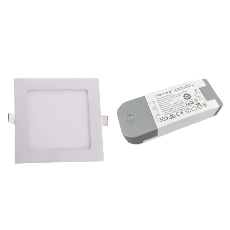 

QLTEG 50 шт. светодиодный светильник 12 Вт квадратный Диммируемый светодиодный осветительные панели для Медь терминал проводки