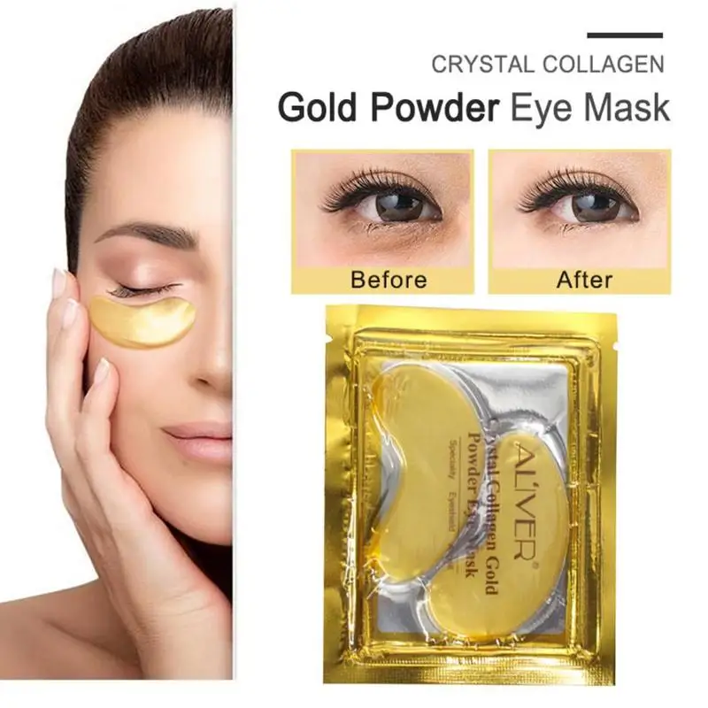 1/5/10PCS Gold Crystal Collagen Eye Mask Eye Patches Eye Mask For Face