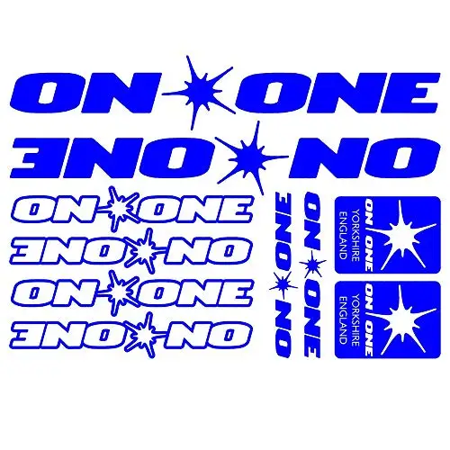 For On One Bikes Vinyl Decals Stickers Sheet Frame Cycle Cycling Bicycle Mtb Road - Color: BLUE