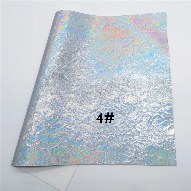 Glitterwishcome 21X29 см A4 размер винил для бантов переливающийся искусственная кожа ткань искусственная кожа листы для бантов, GM568B - Цвет: 4