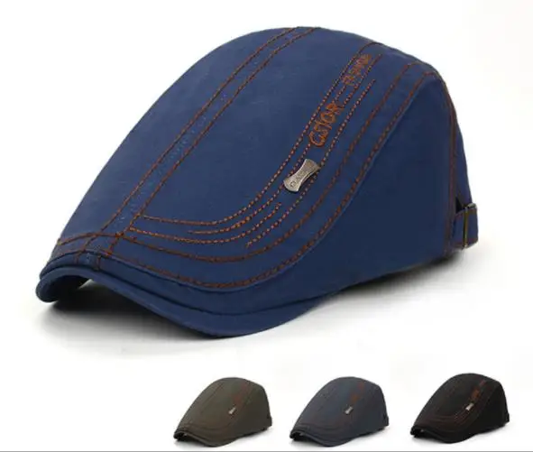 Весенне-летняя однотонная Кепка Newsboy s для мужчин, Потертая джинсовая хлопковая плоская кепка, женская кепка, берет художника