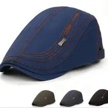 Весенне-летняя однотонная Кепка Newsboy s для мужчин, Потертая джинсовая хлопковая плоская кепка, женская кепка, берет художника