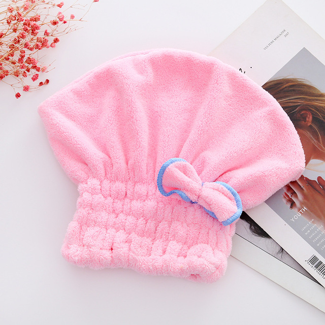 Quick Hair Drying Bath Spa Bowknot Wrap Towel Hat Cap For Bath Bathroom Accessories