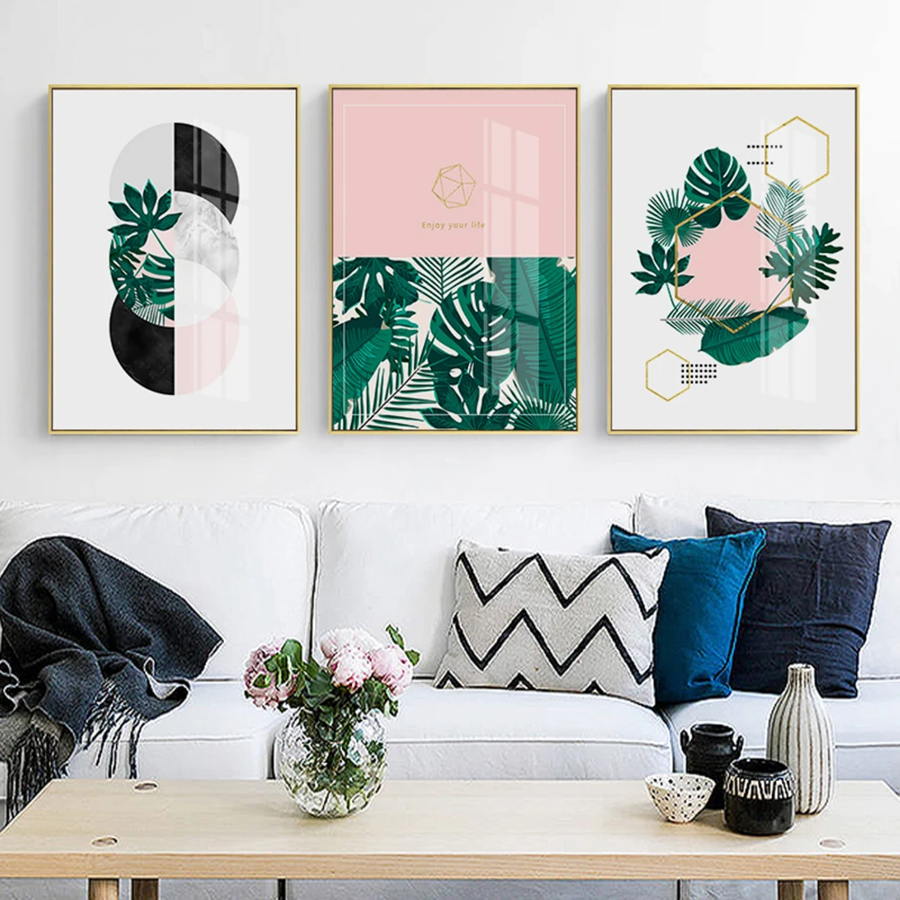 Nordic Greenery Foliage Posters And Prints Wall Art Canvas Painting Pictures For Living Room Decor | Дом и сад