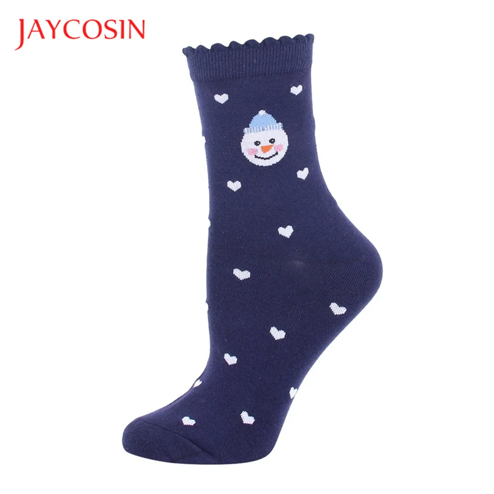Женские носки Jaycosin, 12 пар, рождественские хлопковые носки, Разноцветные Повседневные Носки с рисунком оленя, милые женские зимние носки