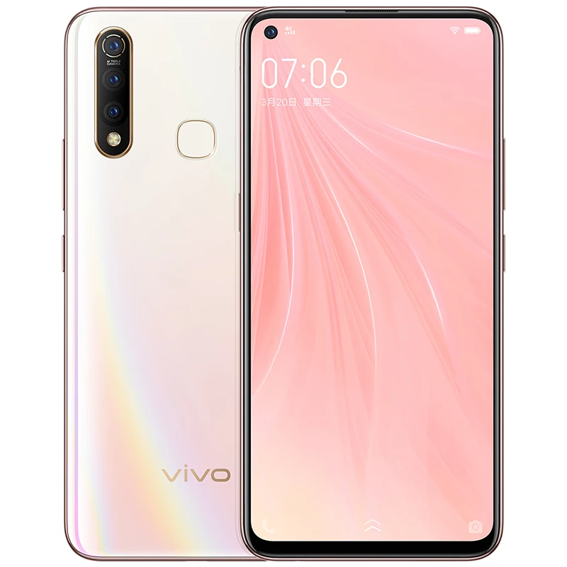 Розовый vivo Z5x мобильный телефон 6,5" экран 6G 128G Snapdragon710 Восьмиядерный Android 9 5000 мАч большая батарея смартфон - Цвет: Розовый