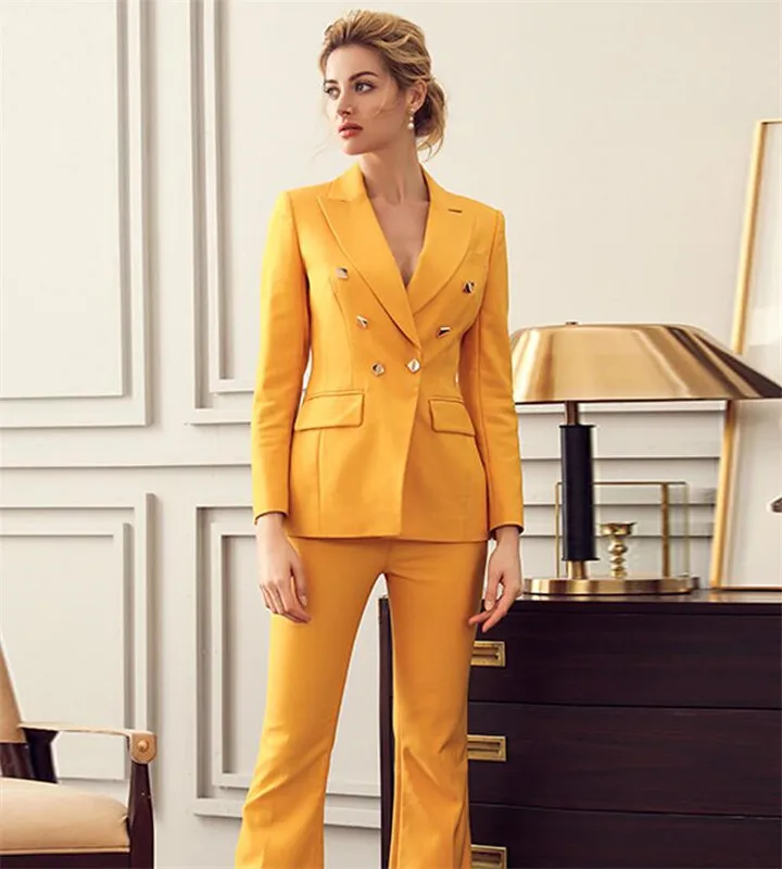 Yellow suits for ladies Clearance