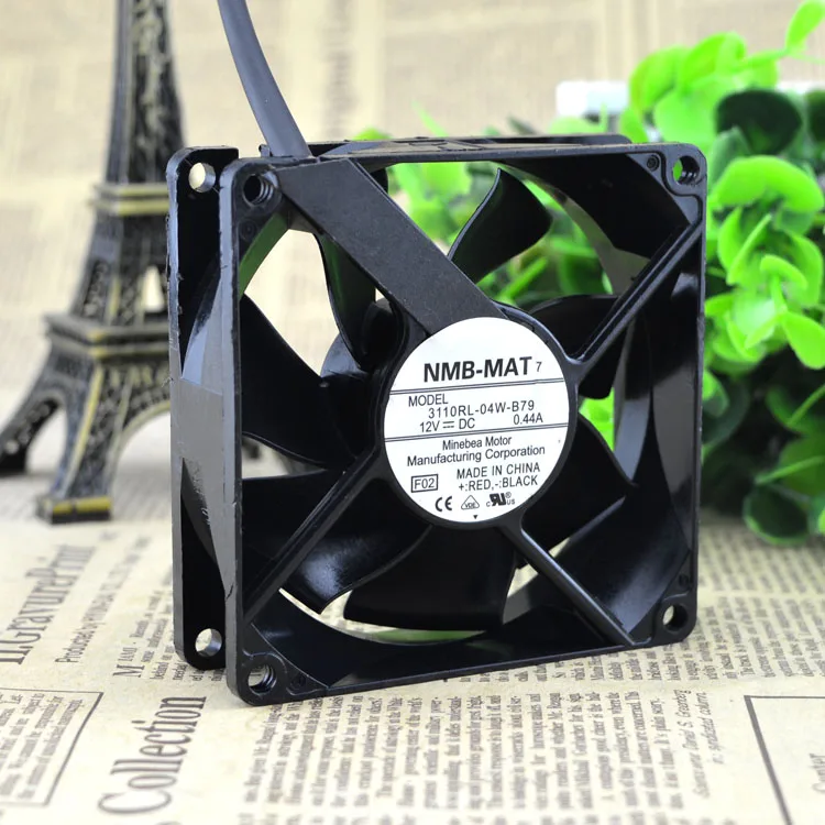 3110RL-04W-B79 12 В 0.44A 80*80*25 3 провода защита двигателя охлаждения
