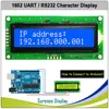 CMOS UART RS232 Serial 1602 162 16*2 Character LCD Module Display Screen LCM for Arduino, Support Keyboard Blue Yellow Green ► Photo 3/6