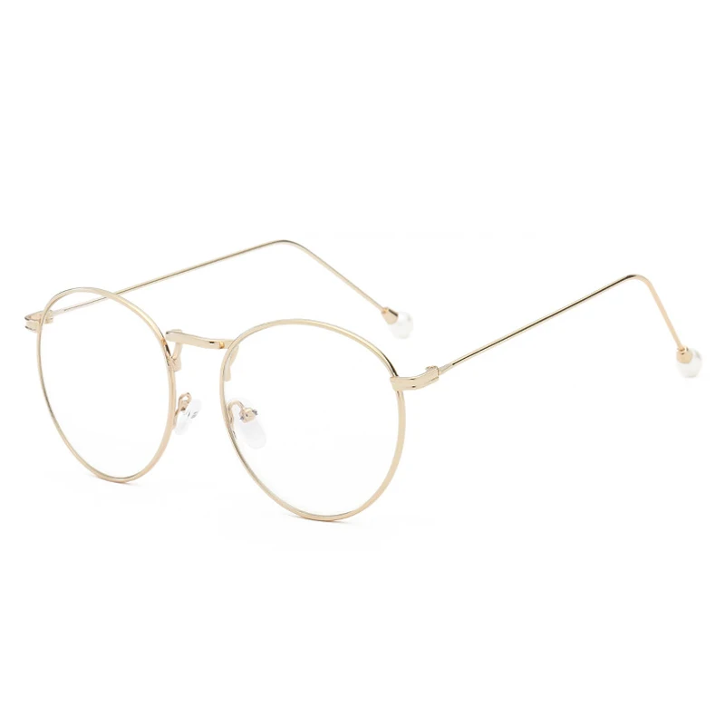 Gold Myopia 5.0 Seemfly модные новые перламутровые готовые очки для близоруких женщин круглая металлическая оправа очки для близоруких очков-1,0-1,5-2,0 до-6,0 - Цвет оправы: Gold Myopia 5.0