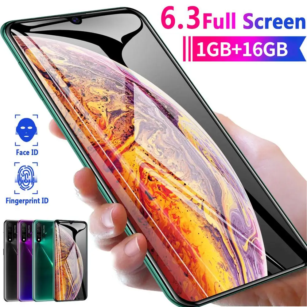

N5 PRO 6.3inch Face ID Smartphones Android 1+16G Dual Sim Card Camera Phone Big Battery Unlocked Mobile phone