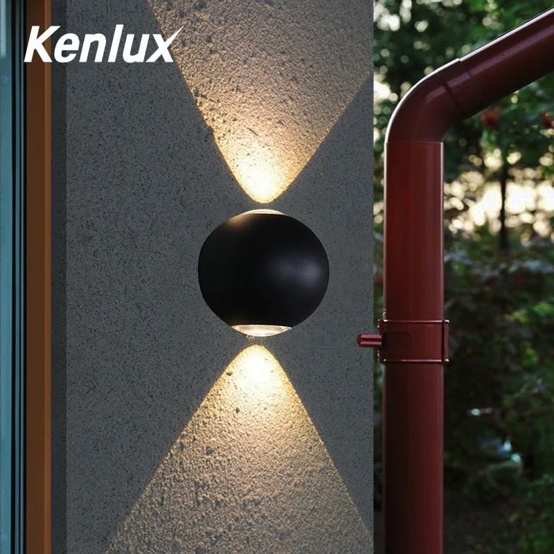 Luminária de parede ip65., arandela cúbica montada em alumínio, à prova