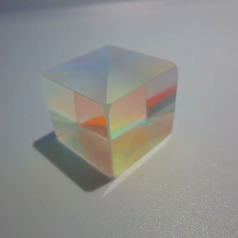 Cube Prism Rainbow light Prisma Four-Sided Bright Light Stained Glass Beam Splitter For Optical Experiment Instruments