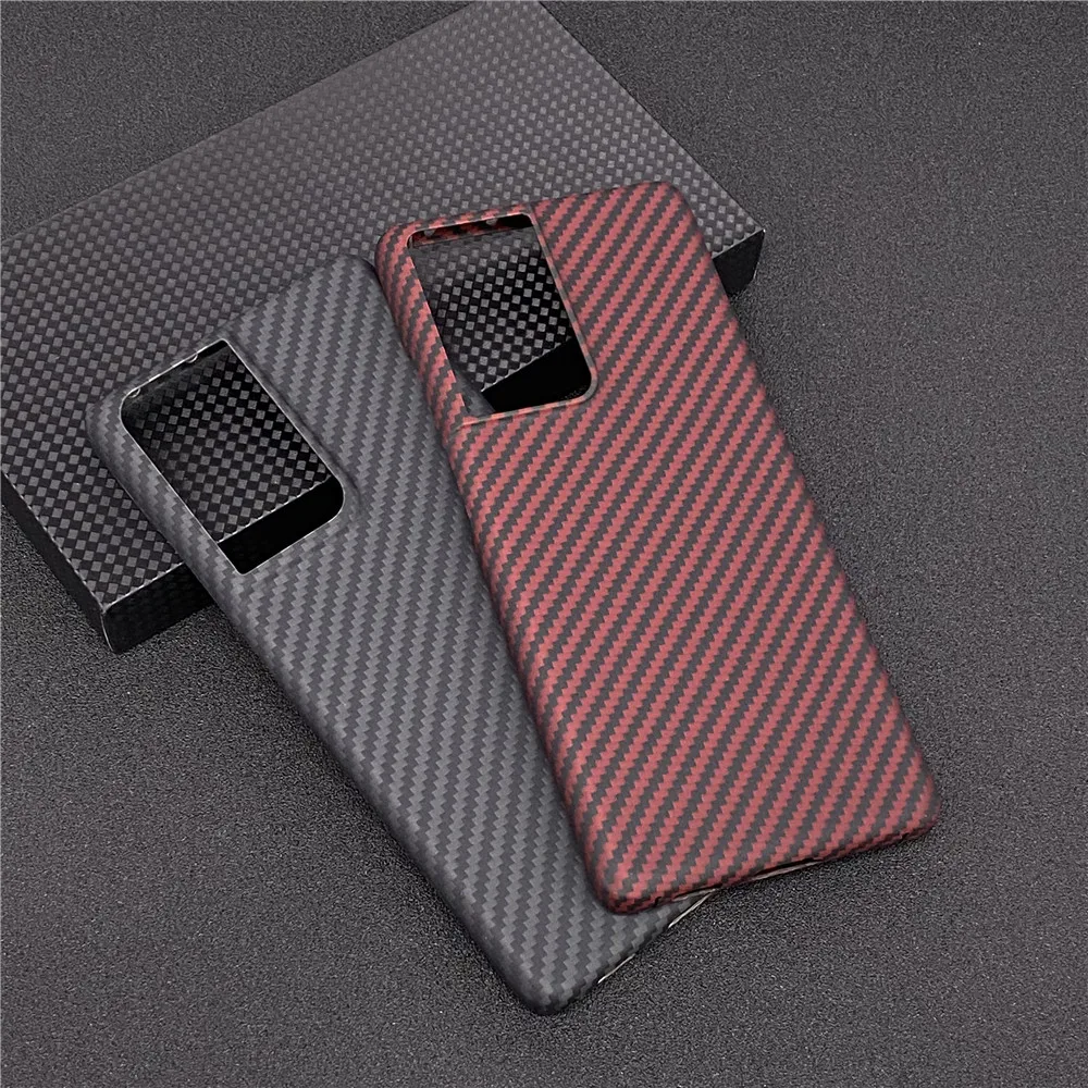Real Carbon Fiber Lens Protection Phone Case For Samsung Galaxy S21 S20