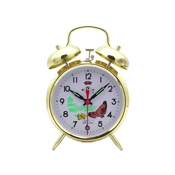 

Creative Retro Alarm Clock Twin Bell Alarm Clock Alarm Clock Bedside Night Light Home Decors Digital Clocks CC7NZ