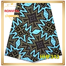Женское платье, сделай сам, ткань, воск RONVITAL, распродажа, Африканский воск, высокое качество, хлопок, материал с принтом, сделай сам, ткань, 6 ярдов/партия