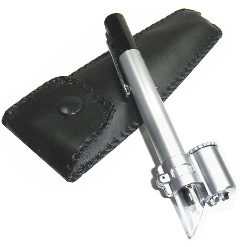 Карманный мини микроскоп для ювелирных изделий 25x50x|magnifier with led|pen magnifierportable loupe |