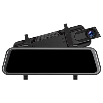 

10 Inch Mirror Dash Cam, Dash Cam Full contact Screen Video Streaming Front View Mirror Camera Single Lens With Night-Vision Tim