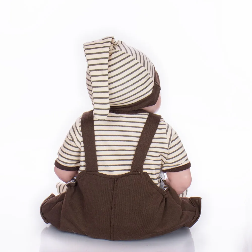 57 см полный Силиконовый reborn baby doll мальчик bebes reborn ручная краска красная кожа волосы с корнями Водонепроницаемая игрушка для ванной подарок для детей