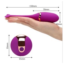 Free Shipping Wireless Remote Control Vibrating Bullet Egg Silicone Vibrators USB Rechargeable Massage Ball Adult Sex Toys
