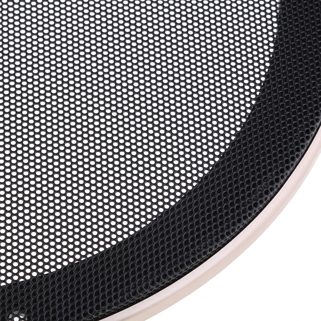 8Inch Replacement Round Speaker Protective Mesh Cover Case With 4 Pcs Screws Champagne