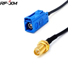Rp sma fêmea para fakra c tipo adaptador plug para gps antena cabo de extensão rg174 trança