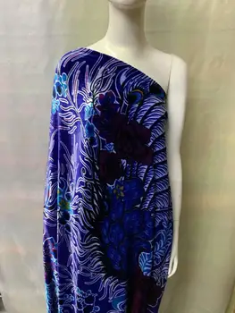 

BLUE Brocade Lace African velvet Embroidered Lace Fabric 2020 High Quality Nigerian jacquard French Tulle Lace Fabric For Dress