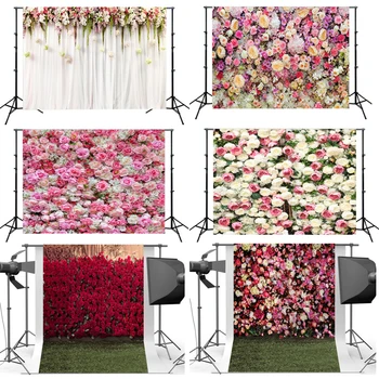 

1Pc Realistic 3D Flower Wall Backdrop Wedding Party Photography Background Photo Studio Props